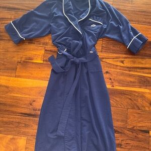 Laura Gayle Intimates Womens Navy Blue Robe Pajamas Sleepwear Size M